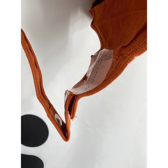 Free People NWT Last Rose Bodysuit Spaghetti Straps Sweetheart Neck Amber S New - Picture 5 of 12